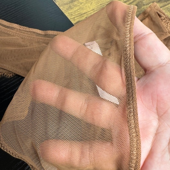 Victoria's Secret Boho Floral Embroidery Brazilian Panty Brown - Picture 6 of 7